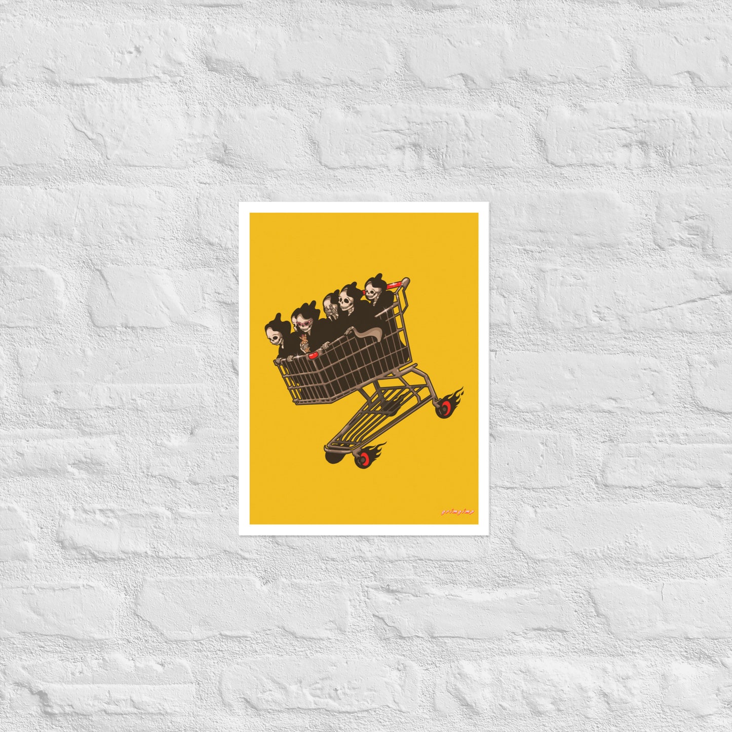 Grocery Run matte poster illustration