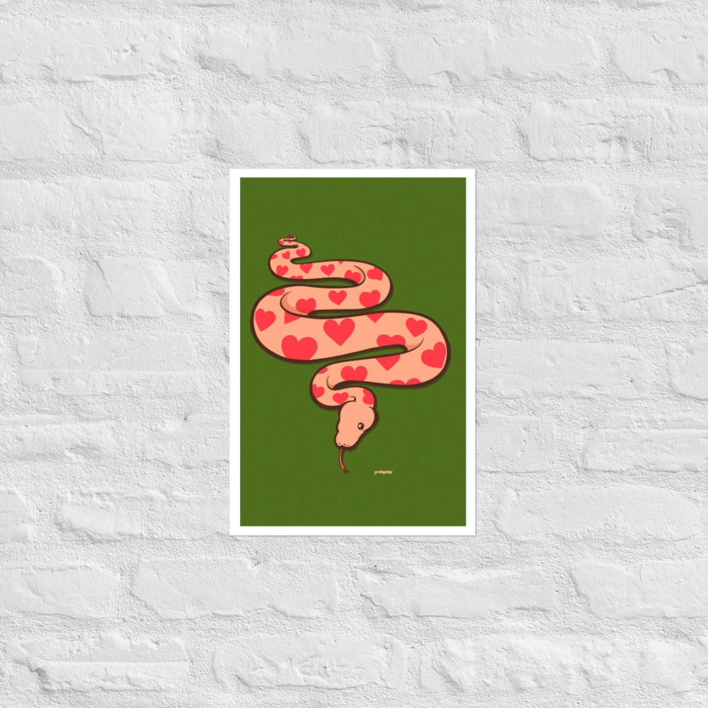 Love Snake (pink) matte print