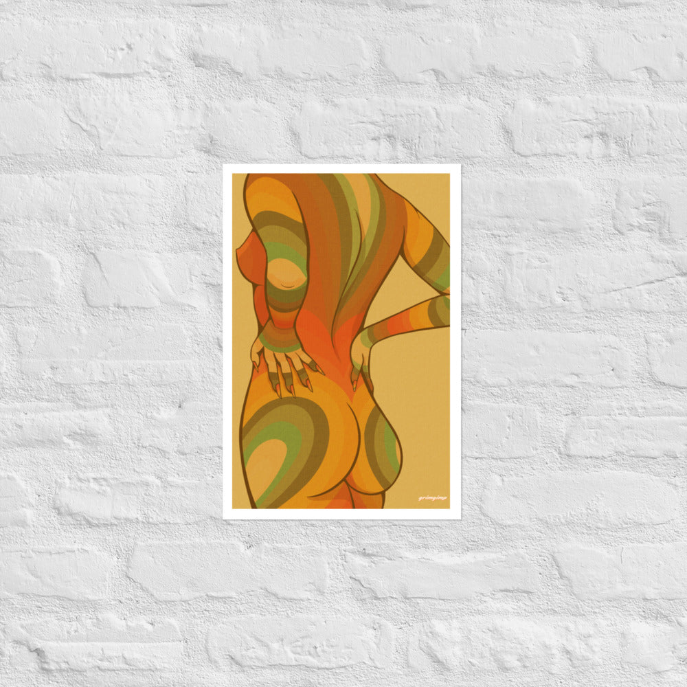 Nude (yellow) matte print
