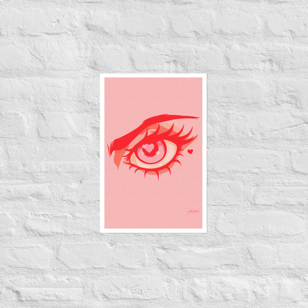 Heart Eyed matte print