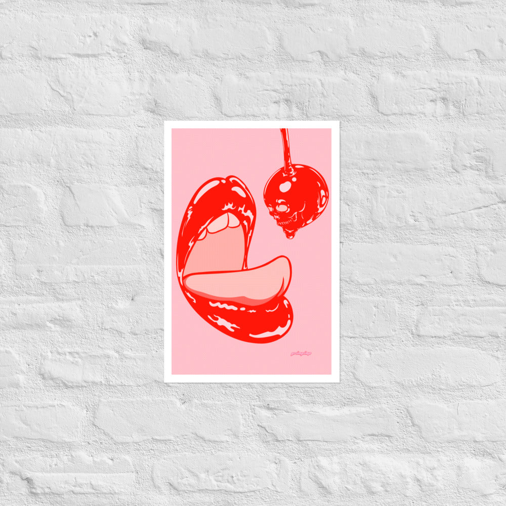 Cherry Lips matte print