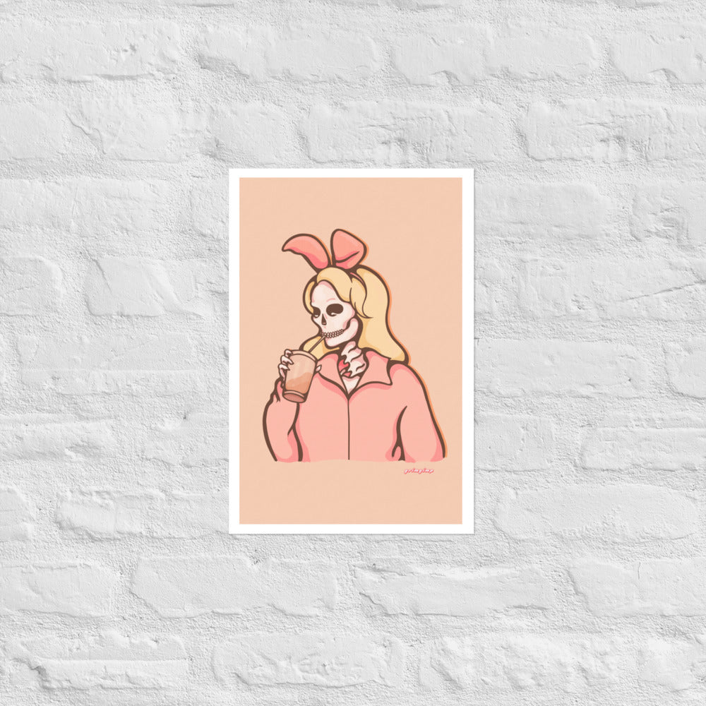 Blonde Bunny Skelly SOFT VERSION matte print