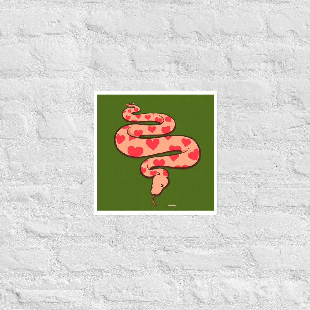 Love Snake (pink) matte print