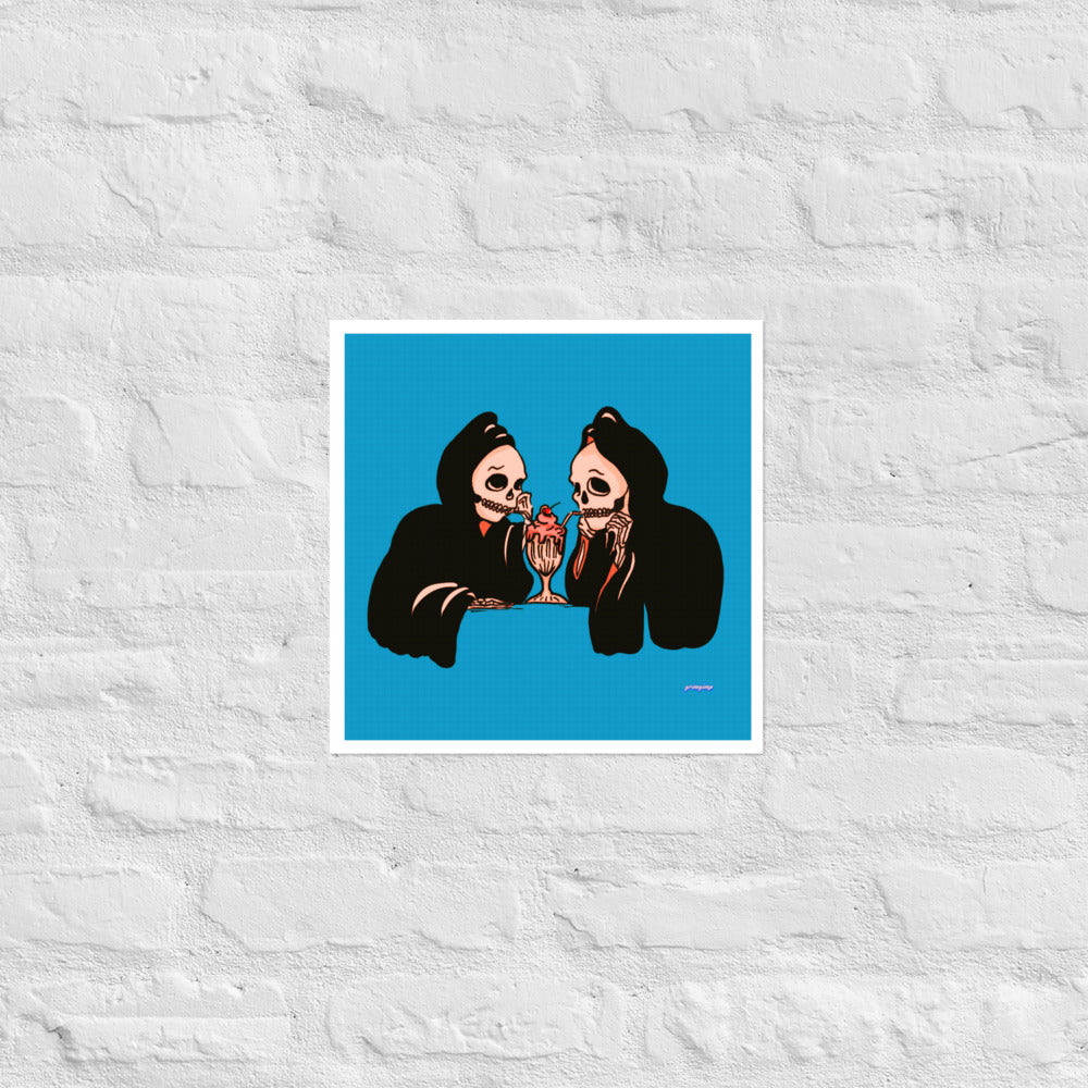 Milkshake Date matte print