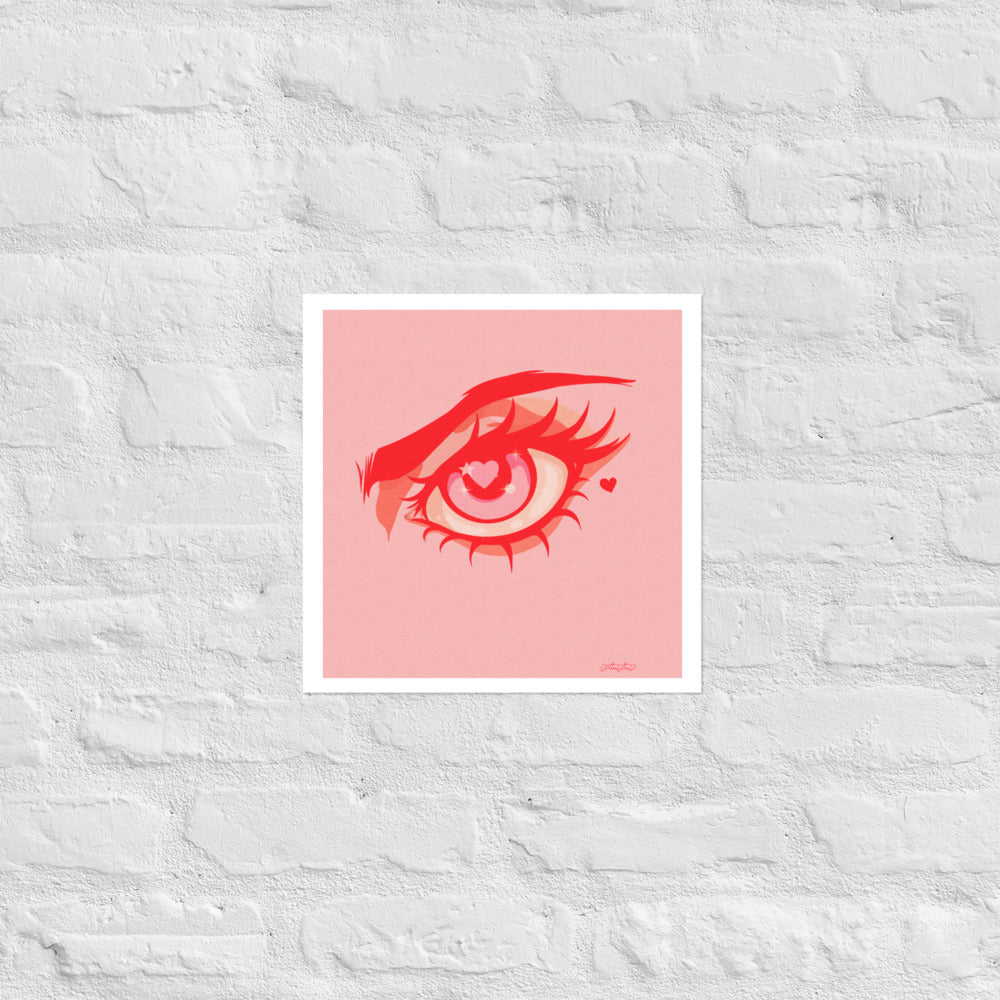 Heart Eyed matte print