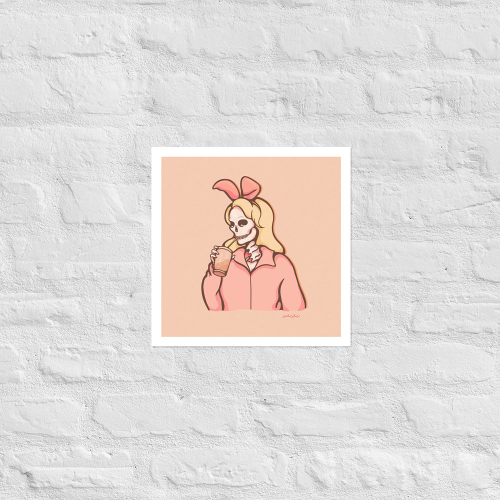 Blonde Bunny Skelly SOFT VERSION matte print