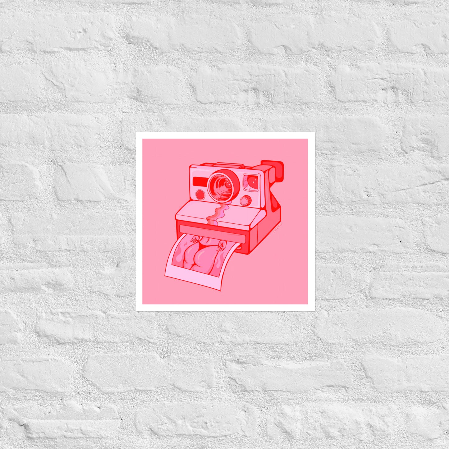 Hot Polaroid (pink) matte print