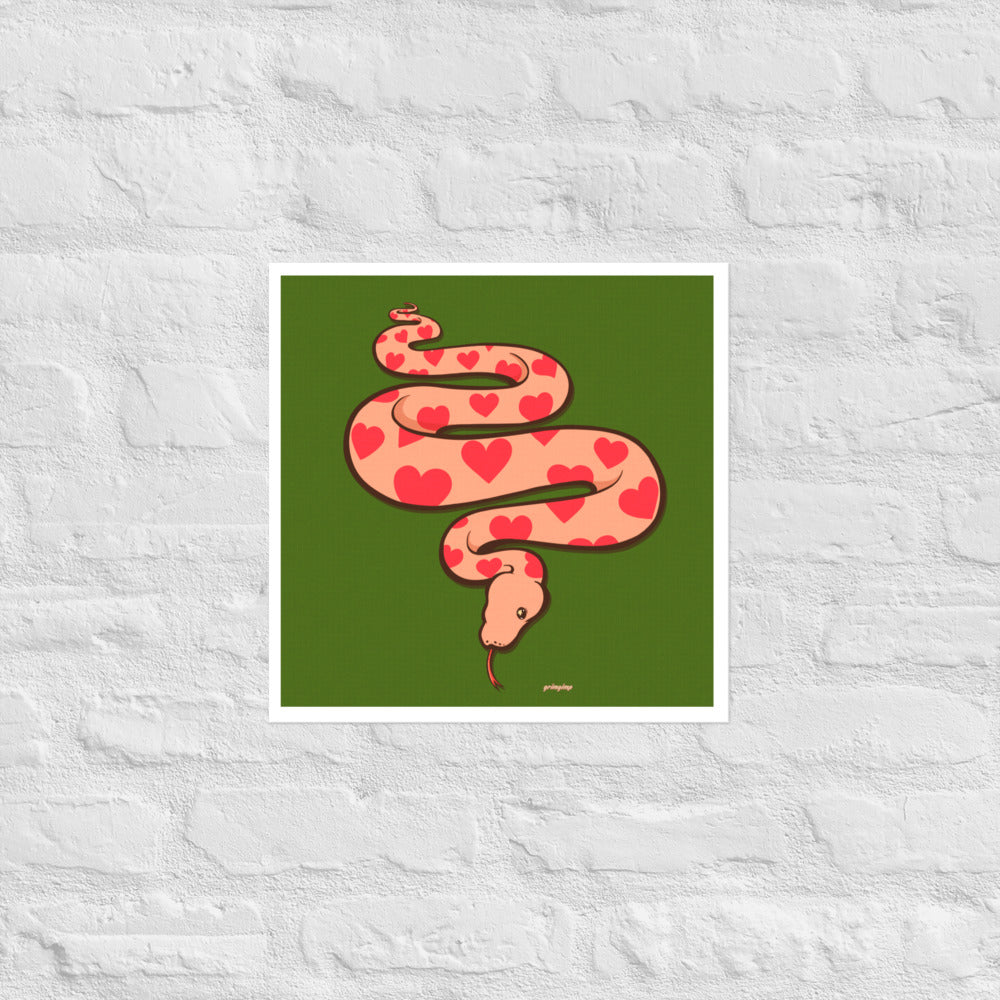 Love Snake (pink) matte print