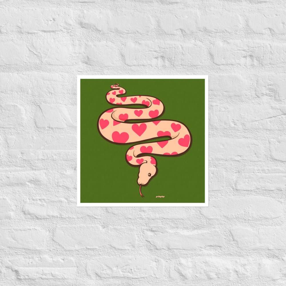 Love Snake (white) matte print