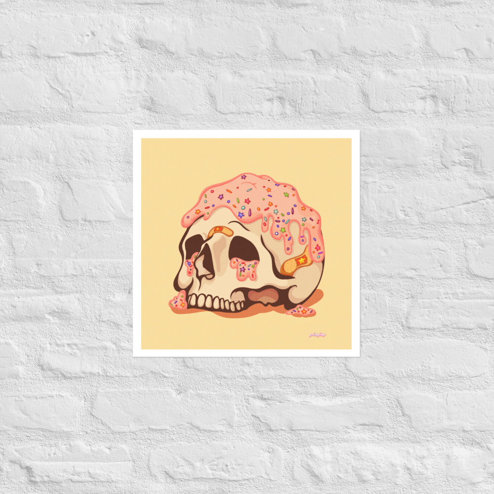 Funfetti Skull Cake matte print