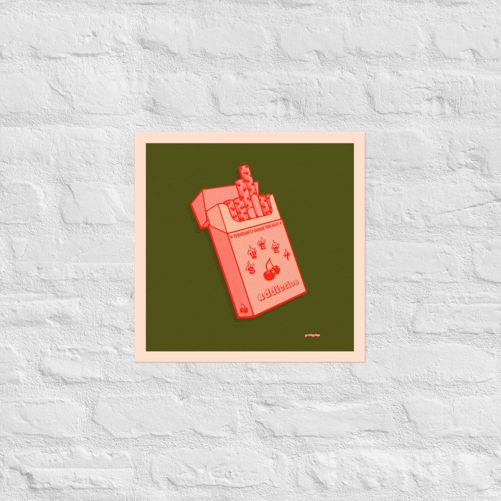 Cherry Flavored Cigs matte print