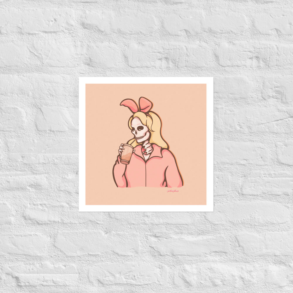 Blonde Bunny Skelly SOFT VERSION matte print