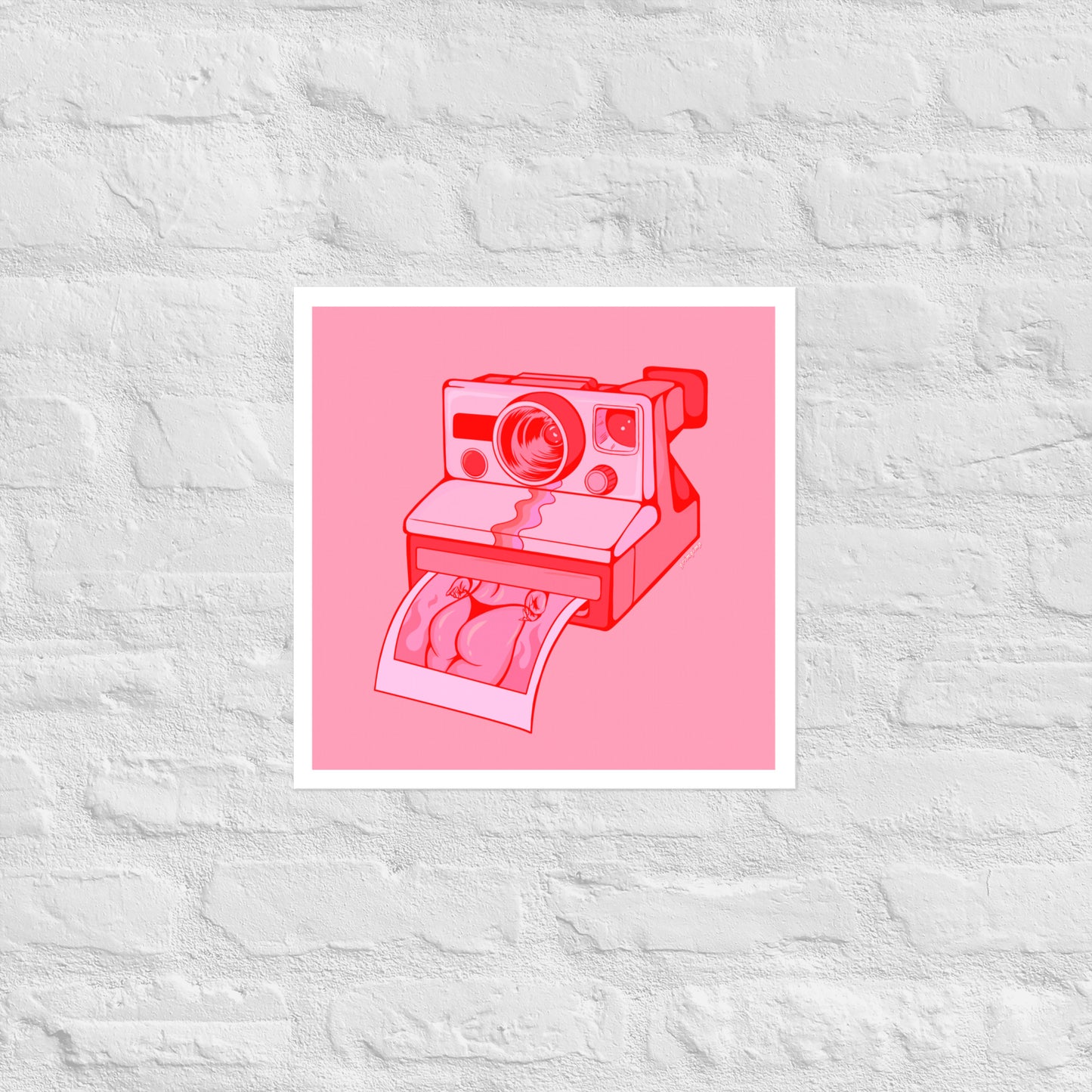 Hot Polaroid (pink) matte print