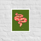 Love Snake (pink) matte print