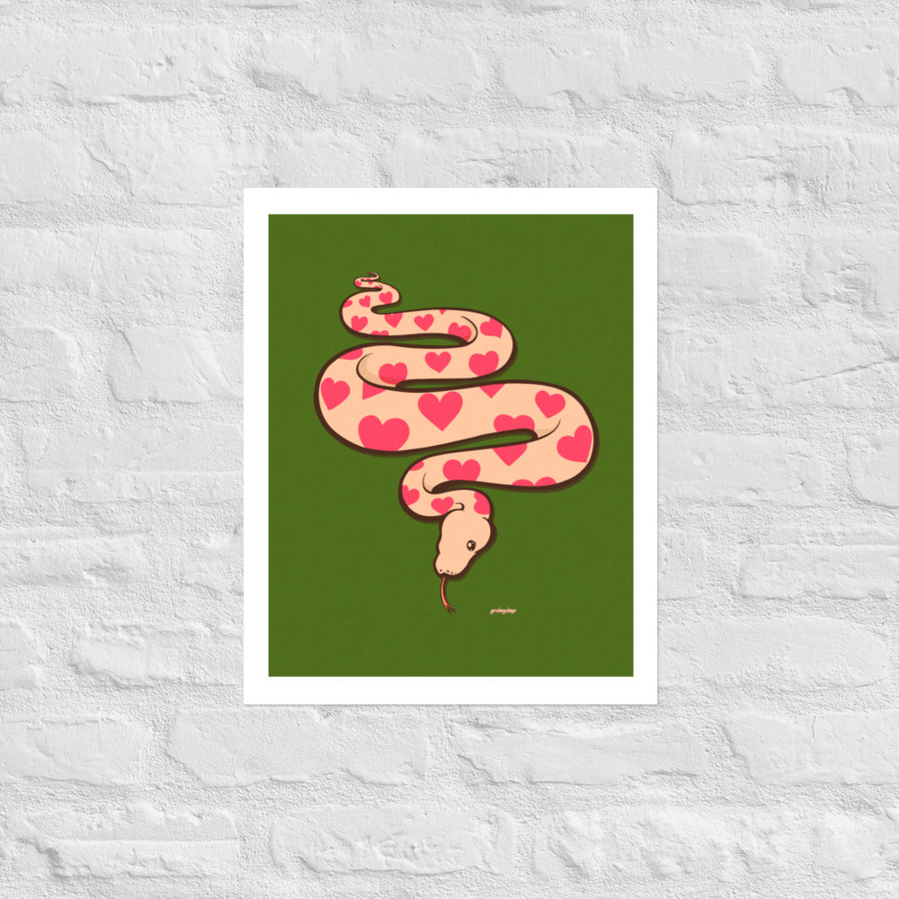 Love Snake (white) matte print