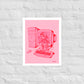 Videogame Addict (pink) matte print