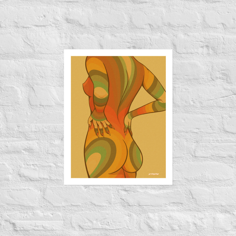 Nude (yellow) matte print