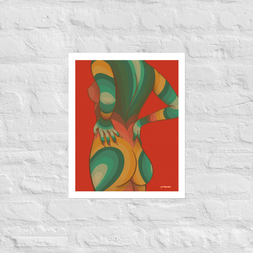 Nude (red) matte print