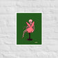 Skelly Bunny matte print