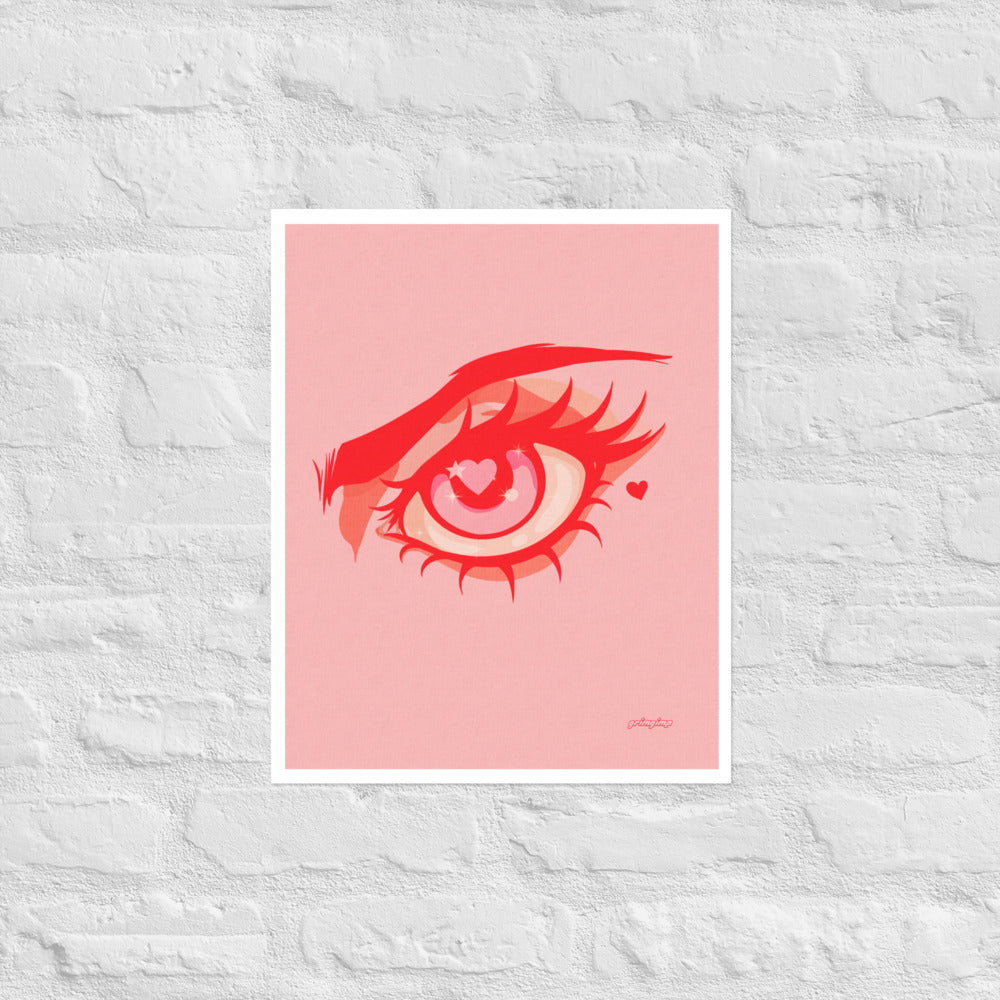 Heart Eyed matte print
