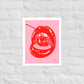 Skull Cherry matte print