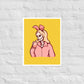 Blonde Bunny Skelly matte print