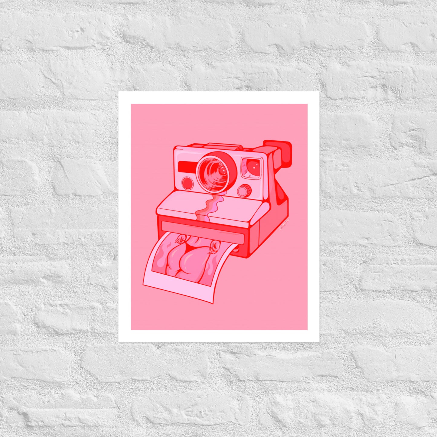 Hot Polaroid (pink) matte print