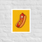 Hot Dog Skull matte print