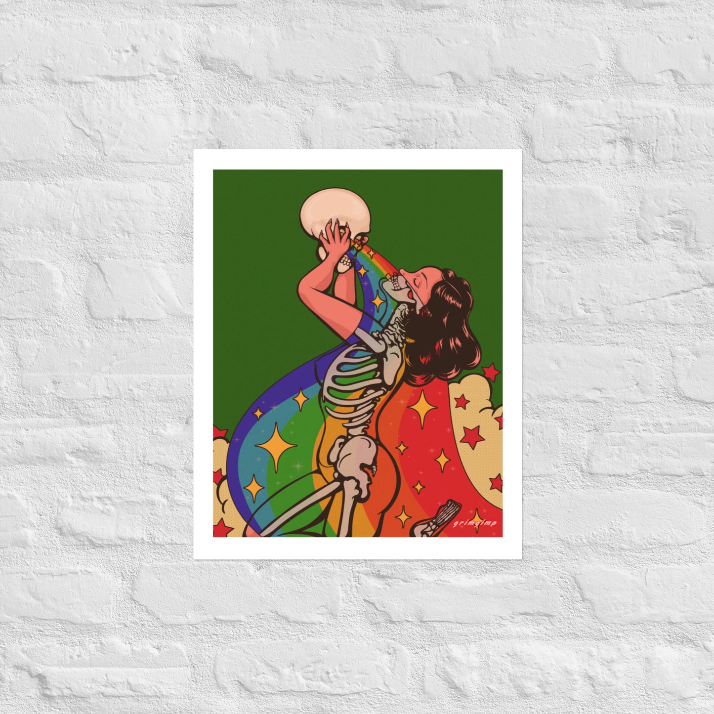 Rainbow X-RAY Babe matte print