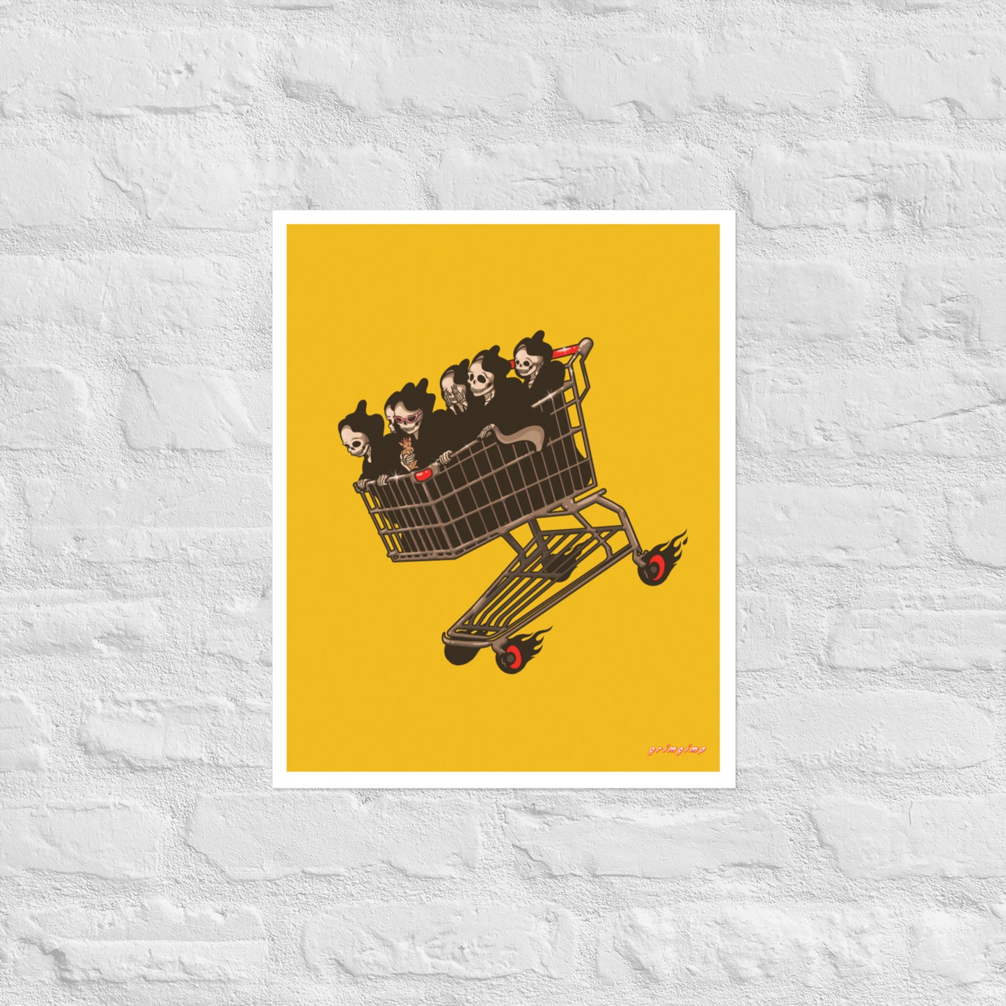 Grocery Run matte poster illustration