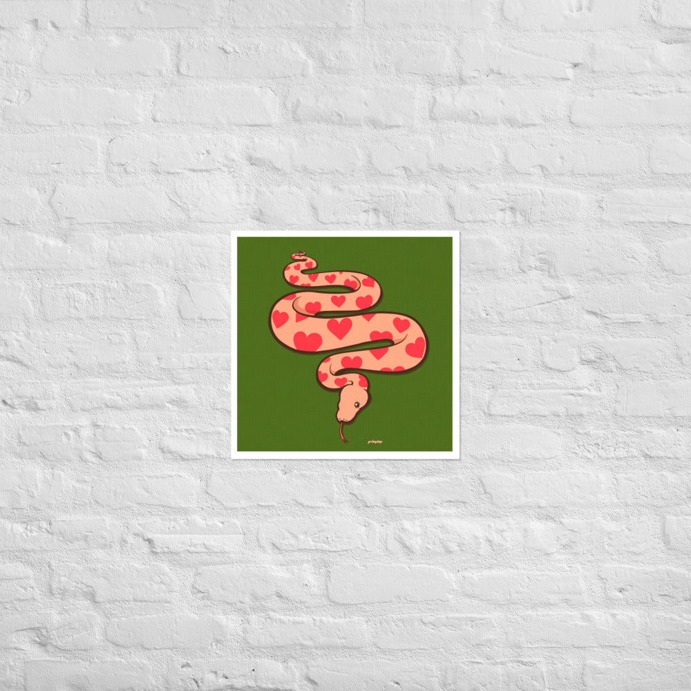 Love Snake (pink) matte print
