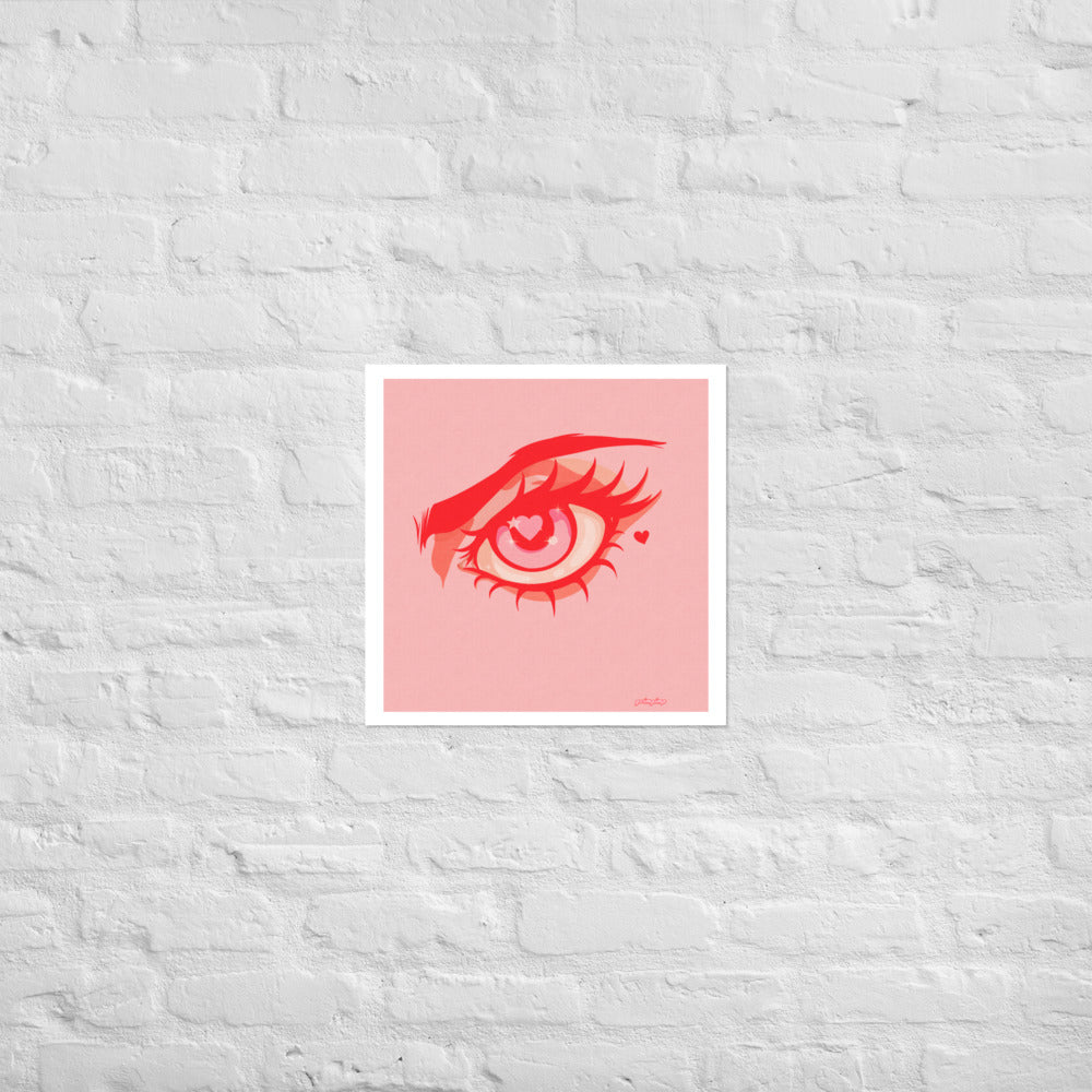 Heart Eyed matte print