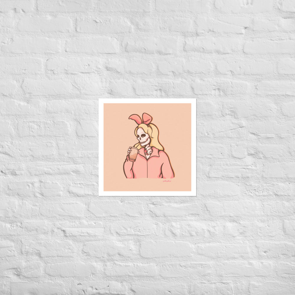 Blonde Bunny Skelly SOFT VERSION matte print