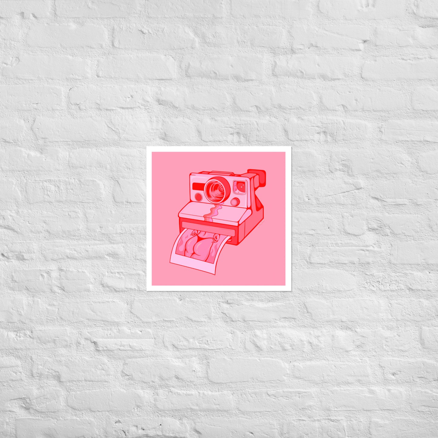 Hot Polaroid (pink) matte print