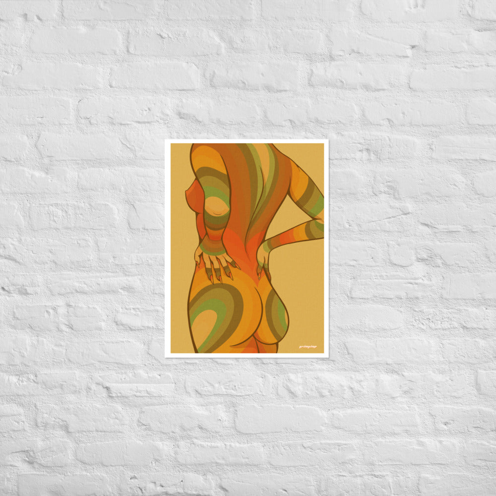 Nude (yellow) matte print