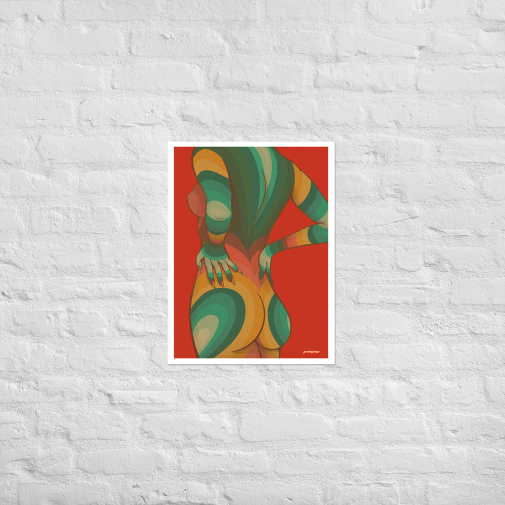 Nude (red) matte print