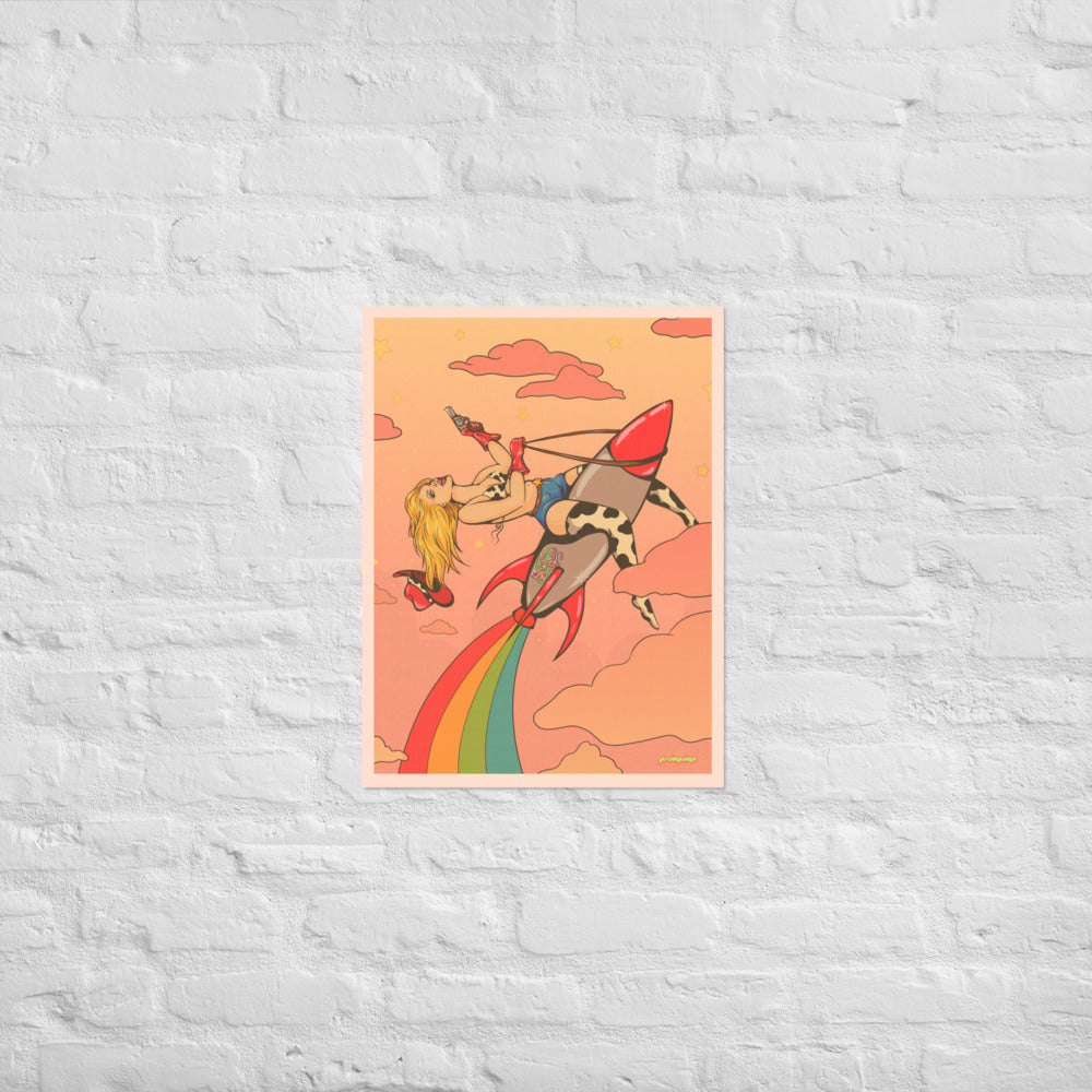 Space Cowgirl (day) matte print