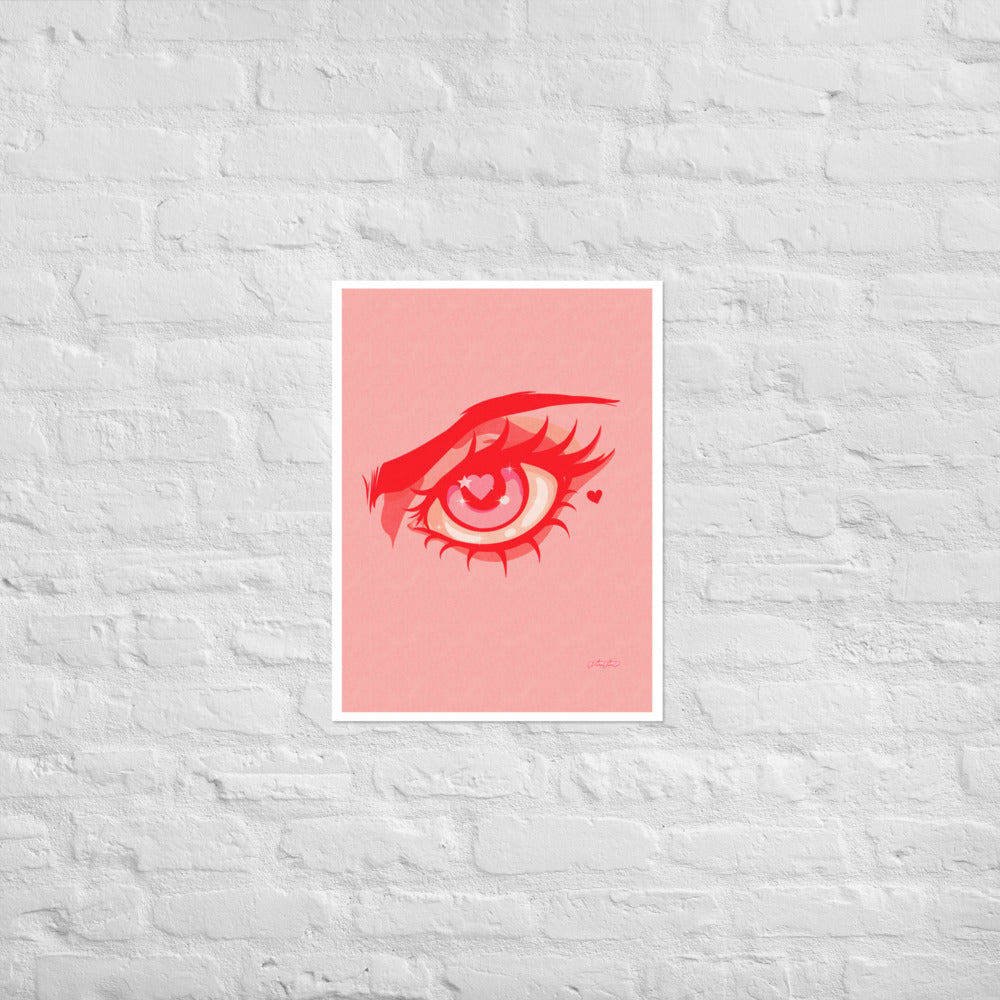 Heart Eyed matte print