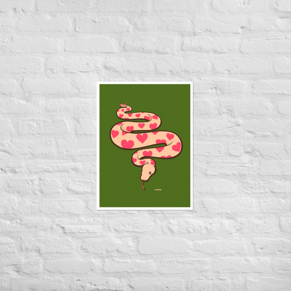 Love Snake (white) matte print