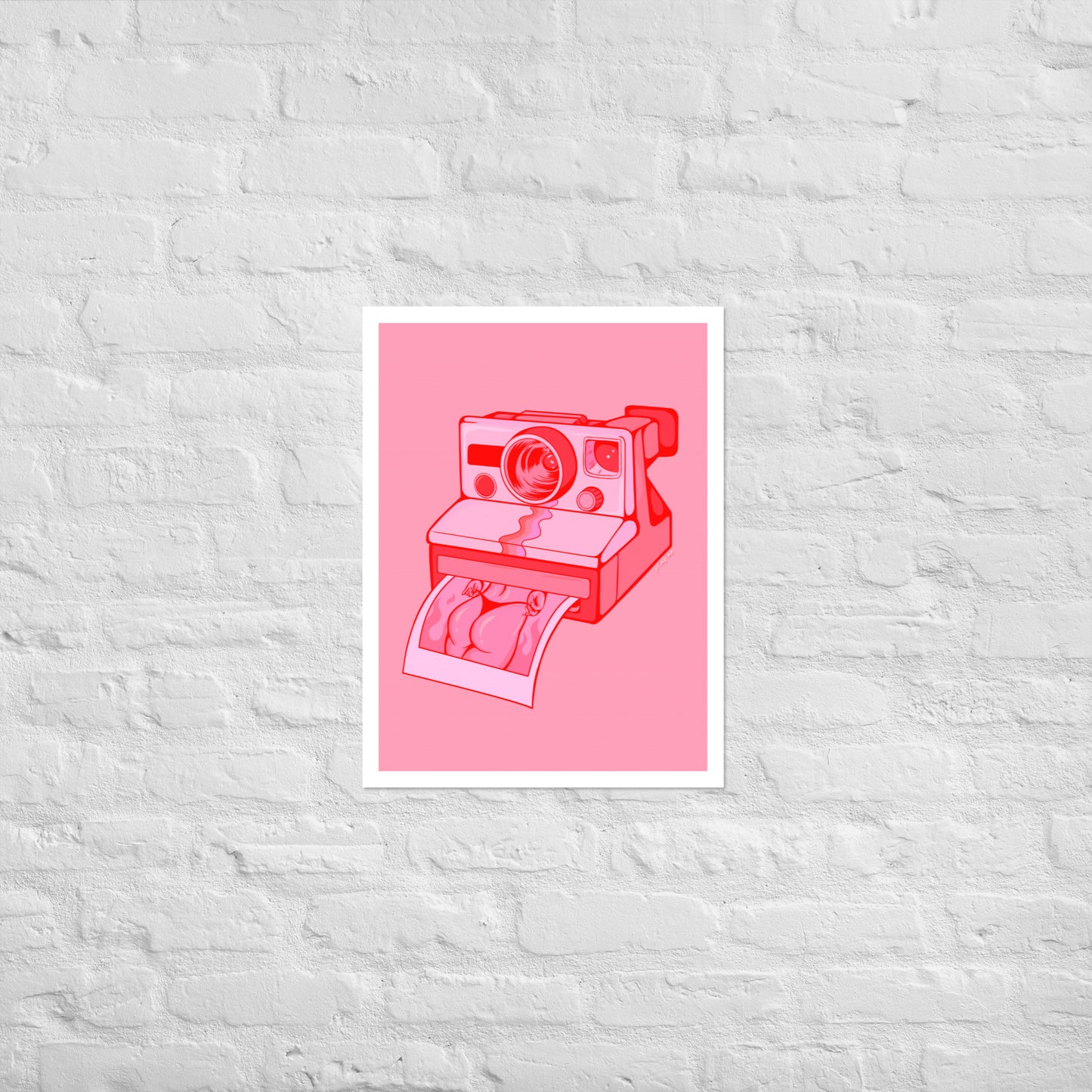 Hot Polaroid (pink) matte print