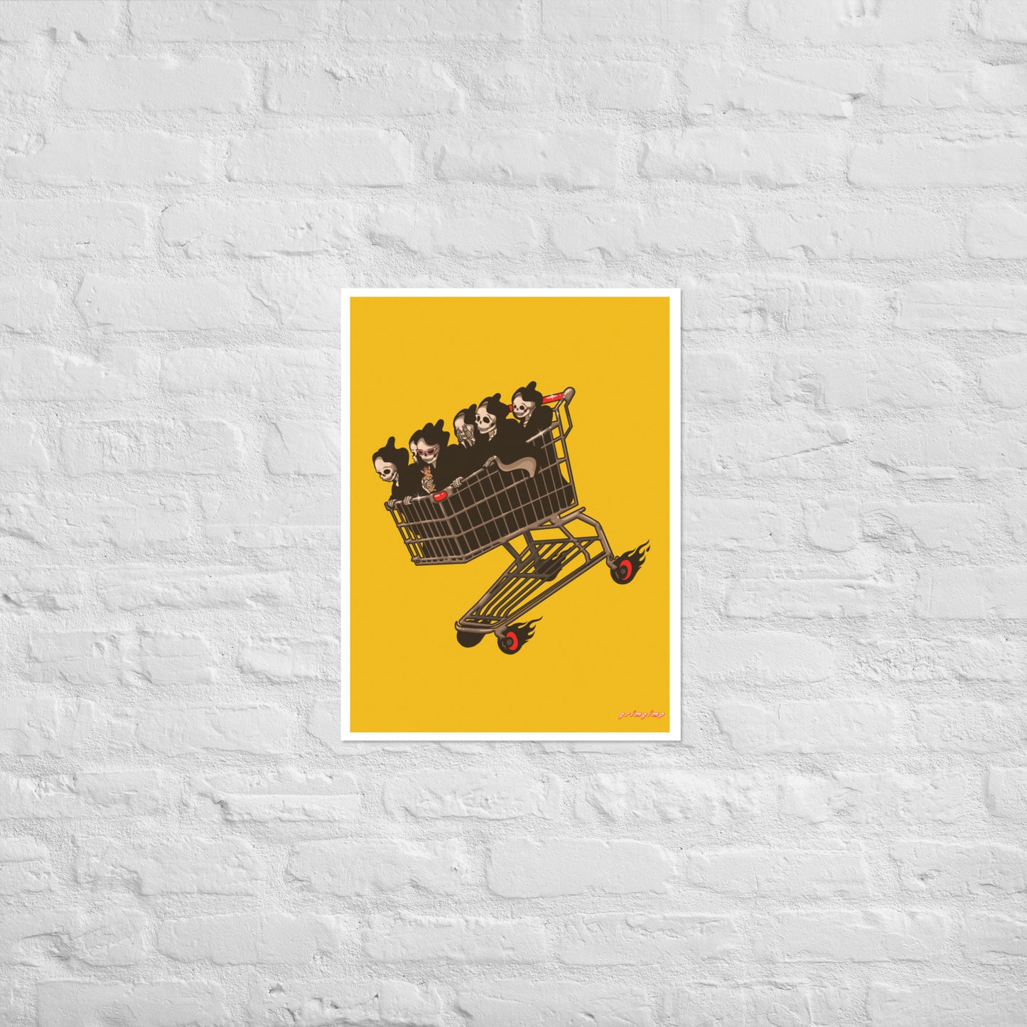 Grocery Run matte poster illustration