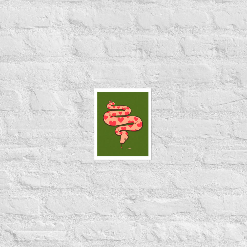 Love Snake (pink) matte print