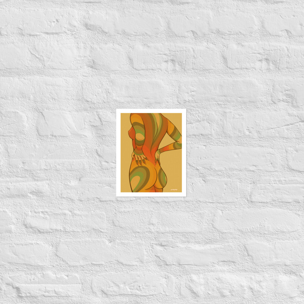 Nude (yellow) matte print