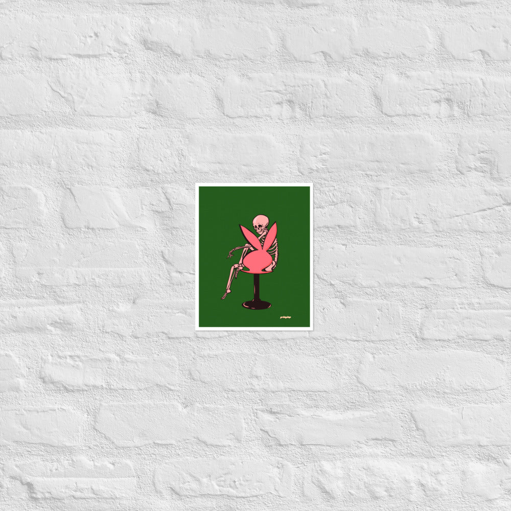 Skelly Bunny matte print