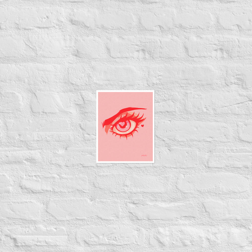 Heart Eyed matte print