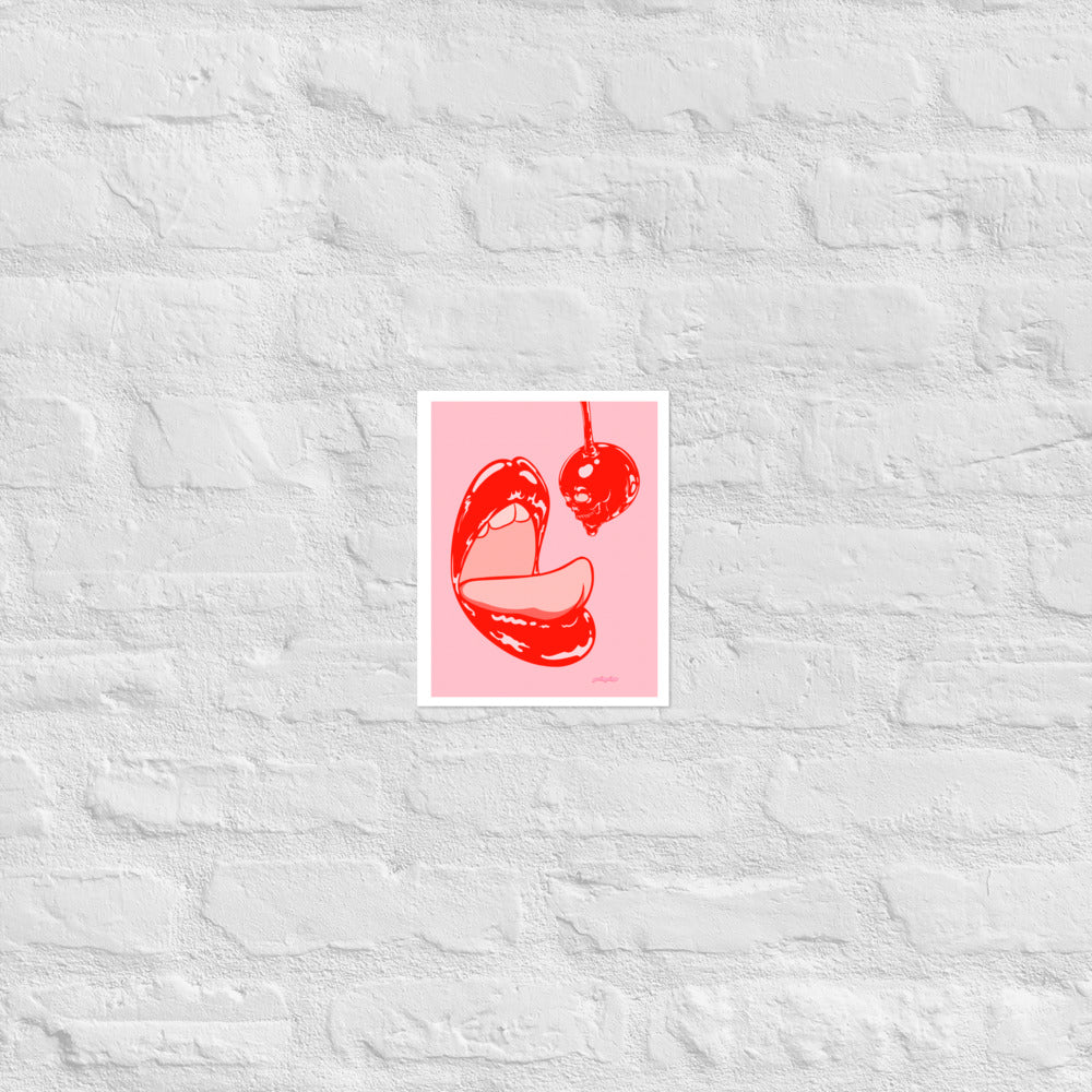 Cherry Lips matte print