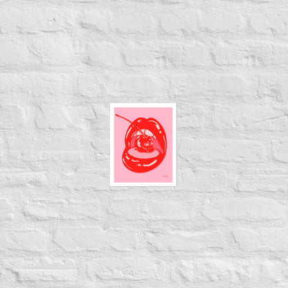 Skull Cherry matte print