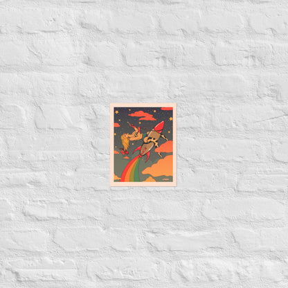 Space Cowgirl (night) matte print