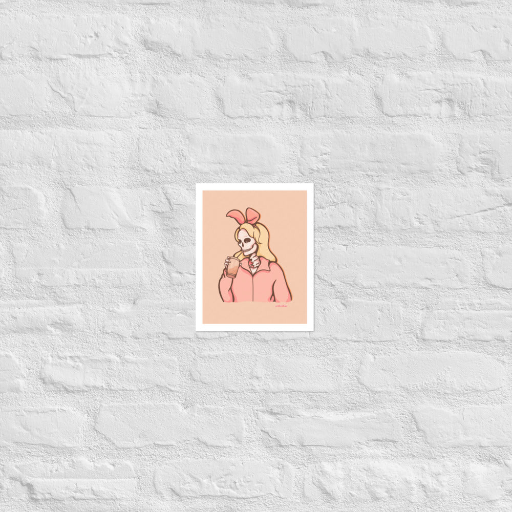 Blonde Bunny Skelly SOFT VERSION matte print