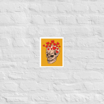 Skull in Love matte print
